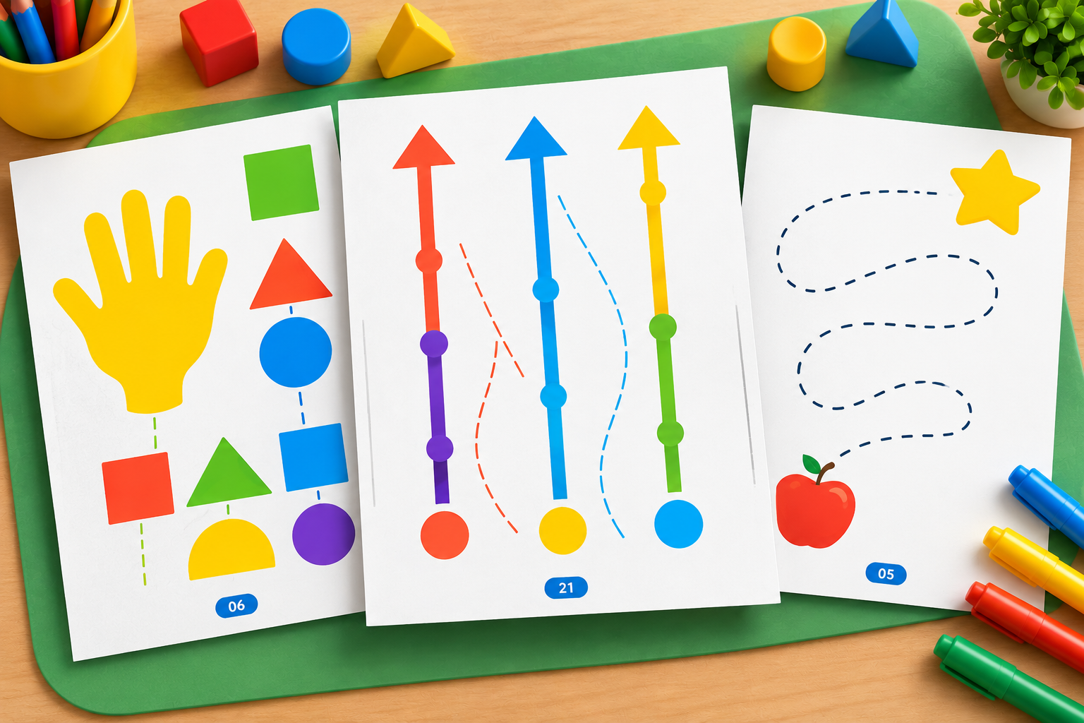Associação e Exploração - Atividades de correspondência e cores