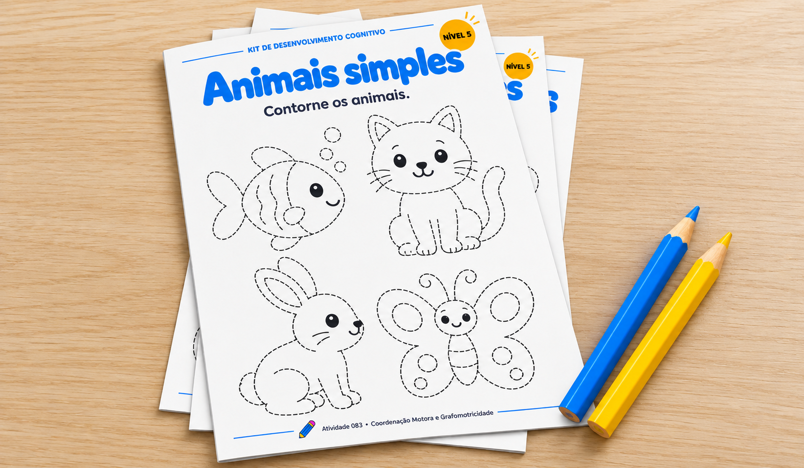Formas e Percepção Espacial - Colmeia, sombras dos animais e cubo mágico