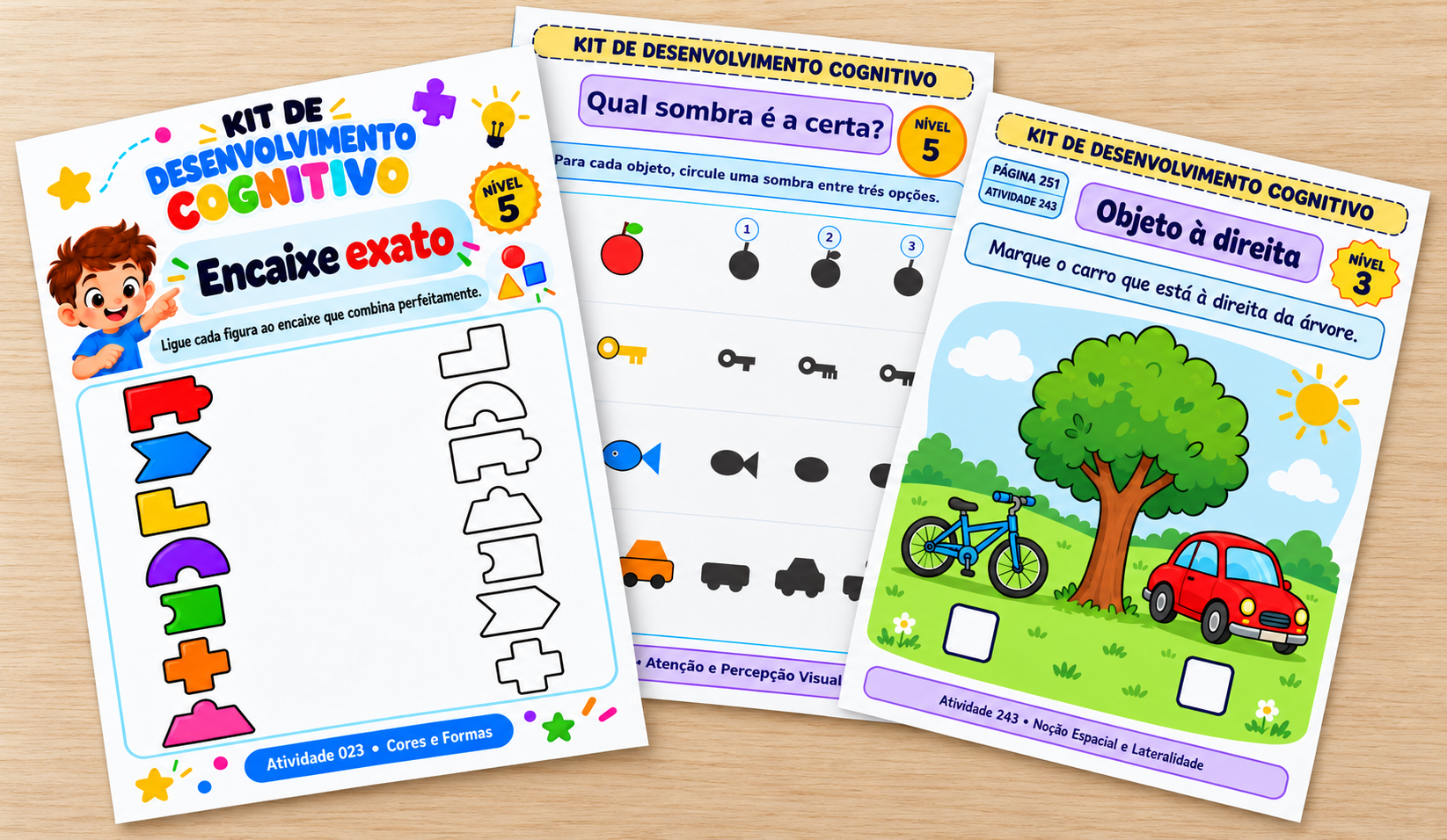 Caderno Principal - Kit de Desenvolvimento Cognitivo com mais de 300 atividades
